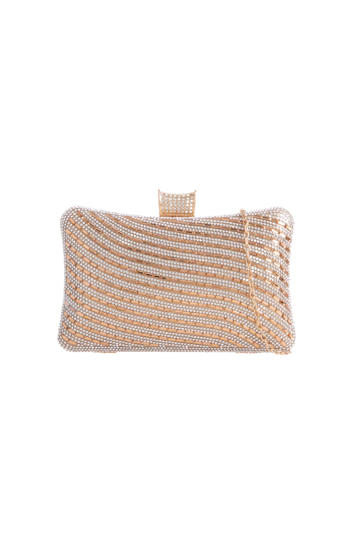 Gold Diamante Clutch Bag
