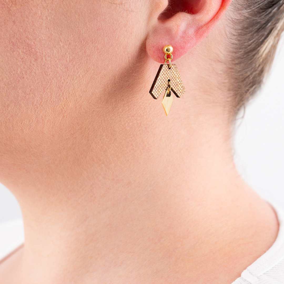 Cacah Gori Recycled Wood Earrings