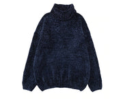Autumn and winter new chenille velvet sweater female Korean version of lazy loose thin outside wearing hooded sweater women