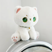 Cartoon Cute Mori Style Cat Green Eyes Kitten Doll Plush Toys Decorative Furry Pet Cat Ornaments