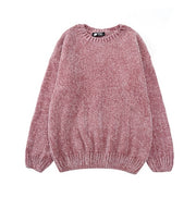 Autumn and winter new chenille velvet sweater female Korean version of lazy loose thin outside wearing hooded sweater women
