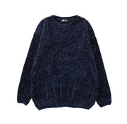 Autumn and winter new chenille velvet sweater female Korean version of lazy loose thin outside wearing hooded sweater women