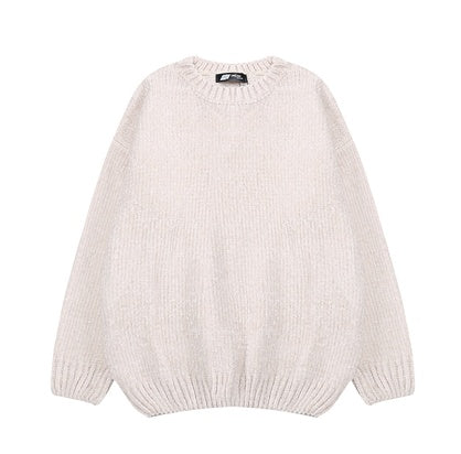 Autumn and winter new chenille velvet sweater female Korean version of lazy loose thin outside wearing hooded sweater women