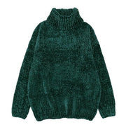 Autumn and winter new chenille velvet sweater female Korean version of lazy loose thin outside wearing hooded sweater women